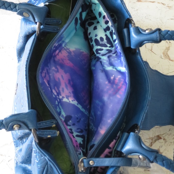 💗 SHARIF NWT LEATHER Hand Tooled Satchel Handbag - Beautiful Detail & Lining!💗 - Picture 5 of 14